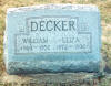 Marker for William Henry and Eliza Jane (Hare) Decker